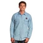Men's Antigua Auburn Tigers Chambray Button-down Shirt, Size: Large, Med Blue