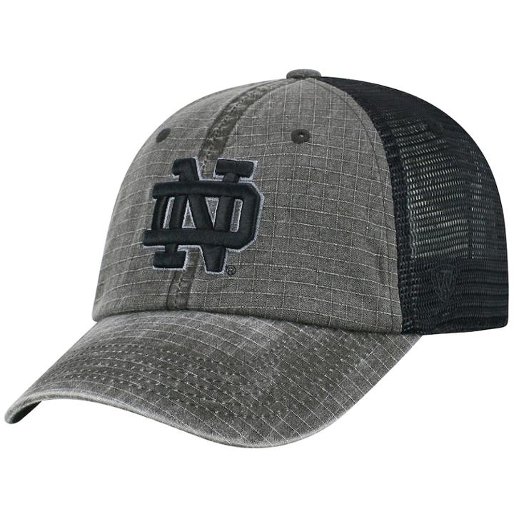 Adult Top Of The World Notre Dame Fighting Irish Ploom Ripstop Cap, Men's, Black
