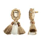 Gs By Gemma Simone Nouveau Baroque Tapestry Tassel Drop Earrings, Women's, Multicolor