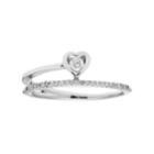 10k Gold 1/6 Carat T.w. Diamond Heart Ring, Women's, Size: 7, White