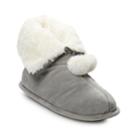 Women's Cuddl Duds Velour Snuggle Up Bootie Slippers, Size: Small, Dark Grey