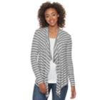 Juniors' So&reg; Waterfall Open-front Cardigan, Teens, Size: Medium, Dark Grey