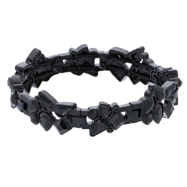 Simply Vera Vera Wang Black Simulated Stone Stretch Bracelet, Women's