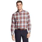 Men's Izod Classic-fit Plaid Flannel Button-down Shirt, Size: Xxl, White