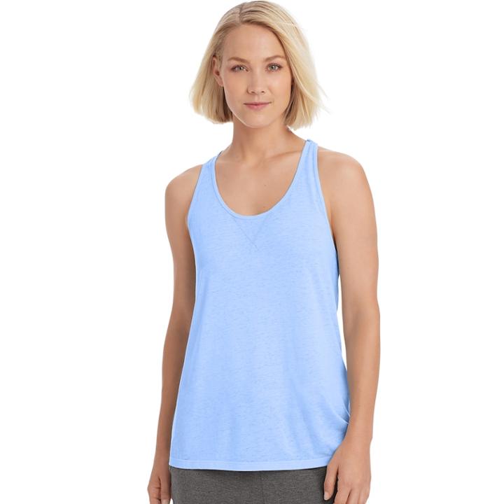 Women's Champion Authentic Burnout Racerback Tank, Size: Xl, Ocean Front