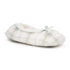 Women's Sonoma Goods For Life&trade; Plaid Fuzzy Babba Ballerina Slippers, Size: S-m, White Oth