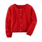 Girls 4-8 Carter's Holiday Red Button-front Cardigan, Size: 8