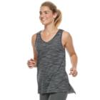 Women's Tek Gear&reg; Space-dyed Layered Racerback Tank, Size: Large, Black