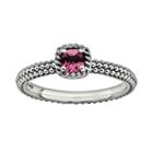 Stacks And Stones Sterling Silver Pink Tourmaline Stack Ring, Women's, Size: 5