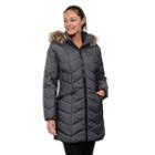 Women's Fleet Street Hooded Chevron Puffer Down Coat, Size: Medium, Med Blue