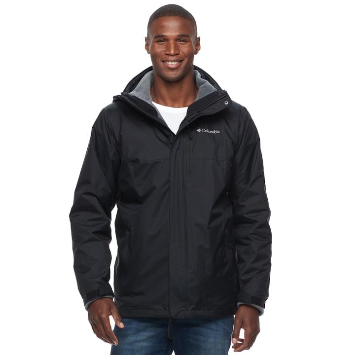 Men's Columbia Rockaway Mountain Interchange Systems Jacket, Size: Xl, Grey (charcoal)