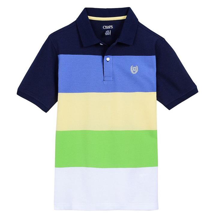 Boys 4-20 Chaps Striped Polo, Boy's, Size: 10-12, Blue Other