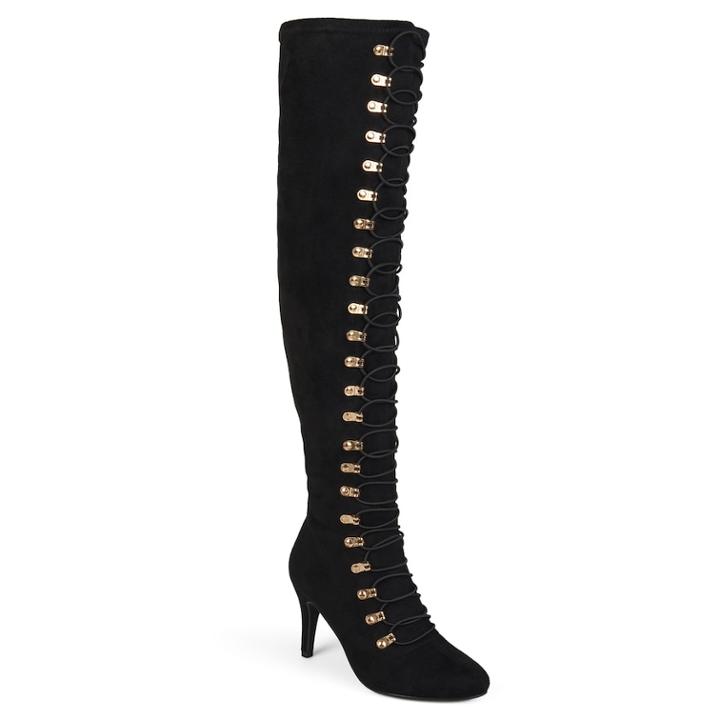 Journee Collection Trill Women's Over-the-knee Boots, Size: Medium (8.5), Black