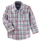 Boys 4-12 Oshkosh B'gosh&reg; Plaid Button Down Shirt, Size: 10, Red (burgundy)