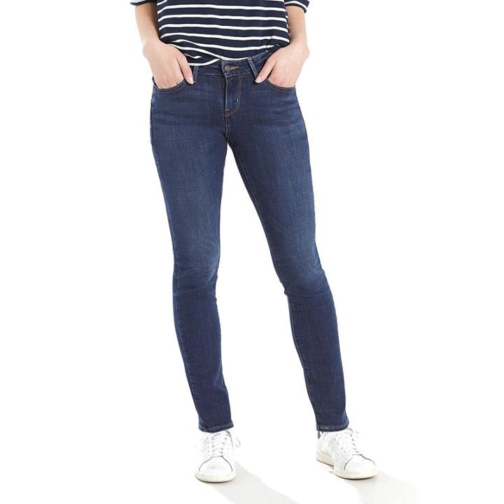 Women's Levi's 811 Curvy Fit Skinny Jeans, Size: 33(us 16)m, Dark Blue