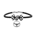 Insignia Collection Nascar Kasey Kahne Leather Bracelet And Steering Wheel Charm And Bead Set, Women's, Size: 7.5, Multicolor