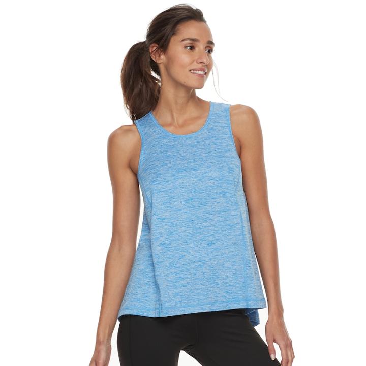 Women's Fila Sport&reg; Mesh Split Back Tank, Size: Small, Blue (navy)