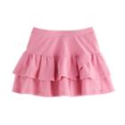 Girls 4-10 Jumping Beans&reg; Tiered Solid Tulip Skort, Size: 5, Brt Pink