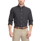 Men's Chaps Regular-fit Easy-care Stretch Button-down Shirt, Size: Small, Black