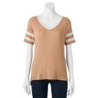 Juniors' Love, Fire Short Sleeve Football Tee, Girl's, Size: Medium, Drk Yellow