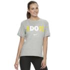Women's Nike Just Do It Scoopneck Graphic Tee, Size: Small, Grey Other