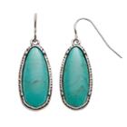 Simulated Turquoise Nickel Free Oval Drop Earrings, Women's, Turq/aqua