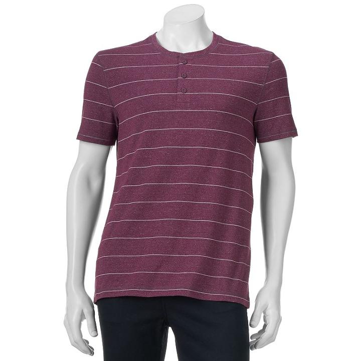 Men's Sonoma Goods For Life&trade; Flexwear Classic-fit Henley, Size: Large, Dark Red, Comfort Wear