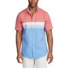 Big & Tall Chaps Classic-fit Colorblock Stretch Poplin Button-down Shirt, Men's, Size: Xxl Tall, Blue
