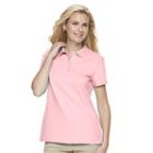 Women's Croft & Barrow&reg; Classic Solid Polo, Size: Small, Brt Pink