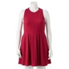 Juniors' Plus Size So&reg; Textured Skater Dress, Girl's, Size: 3xl, Pink