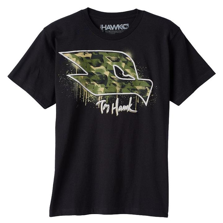 Boys 8-20 Tony Hawk Camouflage Logo Tee, Boy's, Size: Large, Black