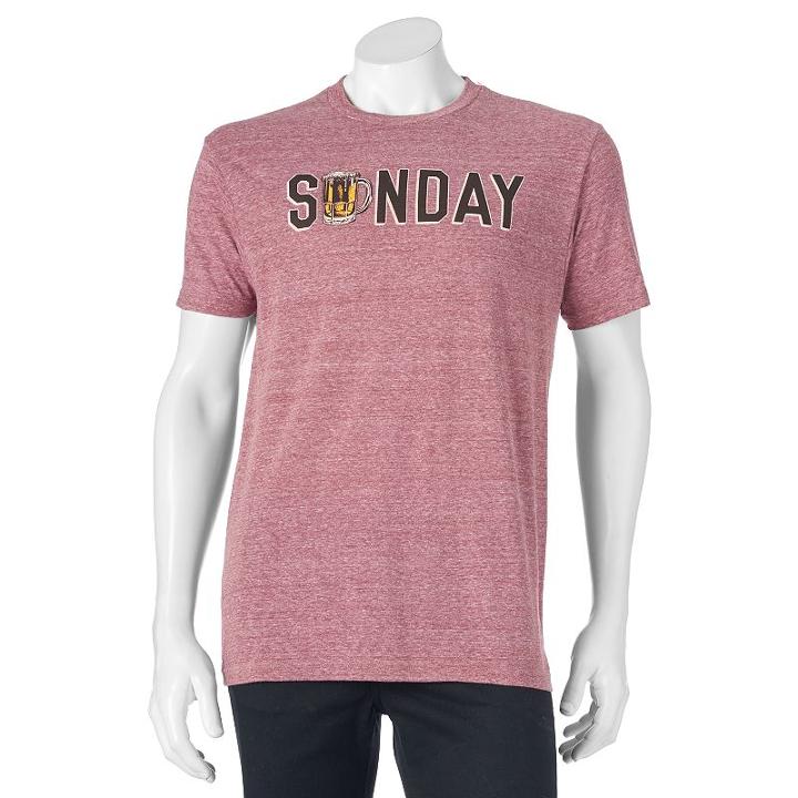Men's Sonoma Goods For Life&trade; Sunday Tee, Size: Medium, Dark Red