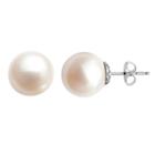 14k White Gold Freshwater Cultured Pearl Stud Earrings, Women's