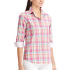 Women's Chaps No-iron Shirt, Size: Xs, Pink