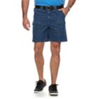 Big & Tall Croft & Barrow&reg; Relaxed-fit Side-elastic Twill Cargo Shorts, Men's, Size: 48, Med Blue
