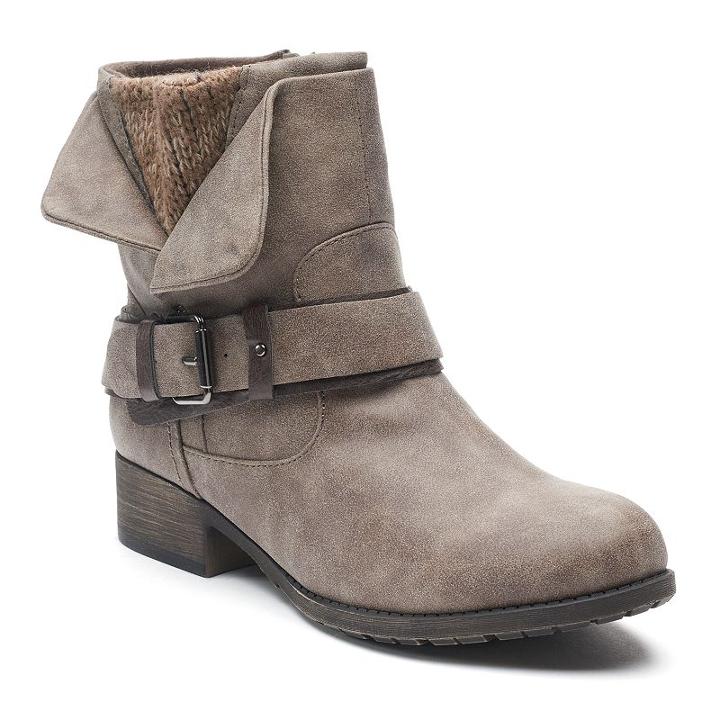 So&reg; Video Women's Moto Boots, Size: Medium (9), Med Grey