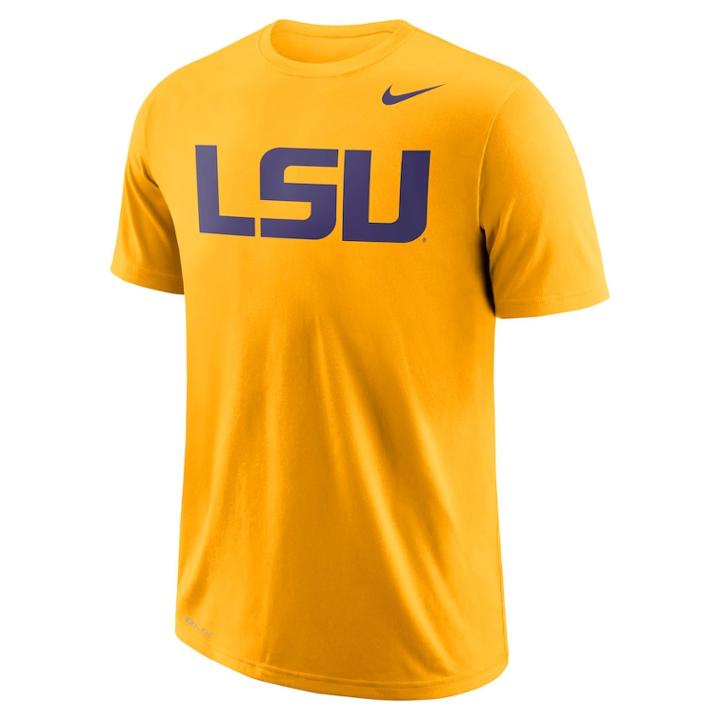 Men's Nike Lsu Tigers Wordmark Tee, Size: Medium, Gold