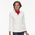 Petite Croft & Barrow&reg; Quilted Zip-up Jacket, Women's, Size: Xs Petite, White