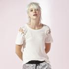 Women's Juicy Lace-up Tee, Size: Small, White