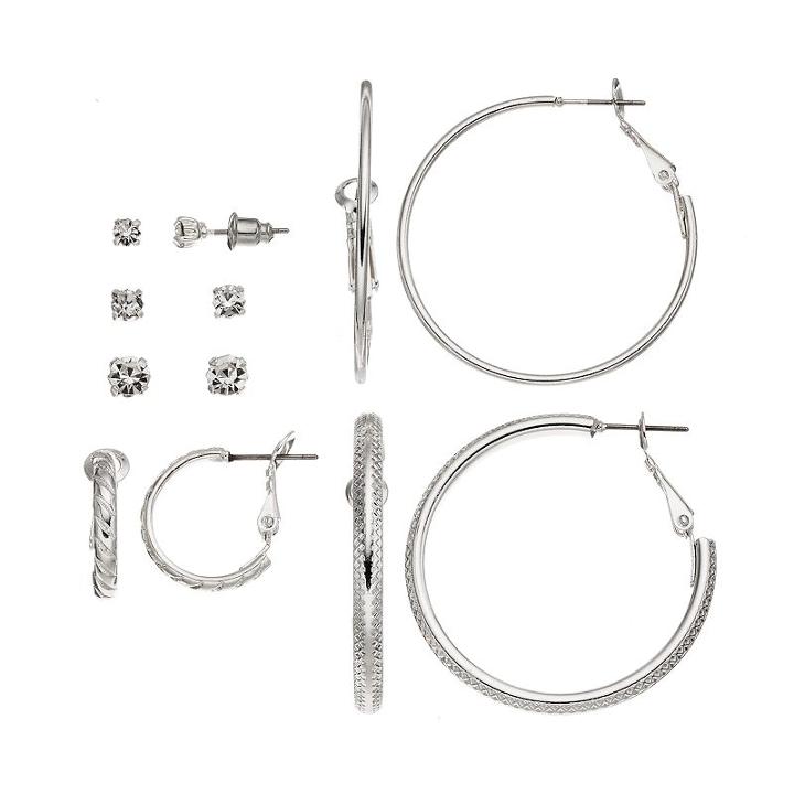 Mudd&reg; Hoop & Stud Earring Set, Teens, Multicolor