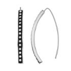 Simply Vera Vera Wang Rhinestone Studded Faux Suede Nickel Free Threader Earrings, Women's, Silver