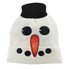 Girls 4-16 Emoji Snowman 3d Hat, White