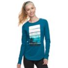 Women's Tek Gear&reg; Crewneck Long Sleeve Tee, Size: Medium, Dark Blue