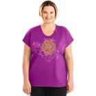 Plus Size Just My Size Graphic Dolman Tee, Women's, Size: 3xl, Drk Purple