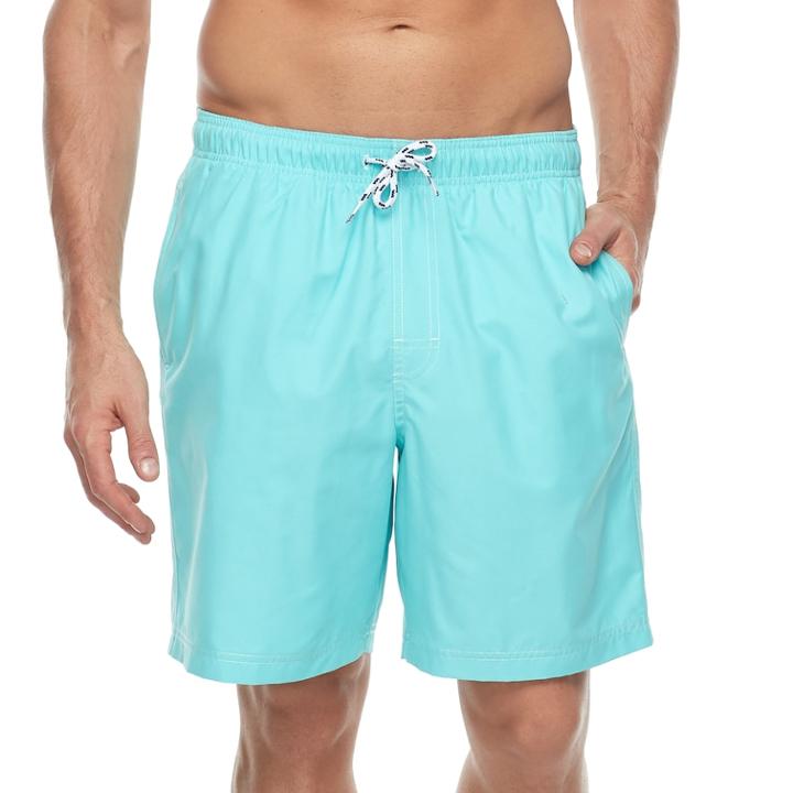 Men's Croft & Barrow&reg; Solid Swim Trunks, Size: Small, Light Blue