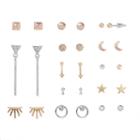 Mudd&reg; Star, Arrow, Crescent & Triangle Nickel Free Earring Set, Women's, Multicolor