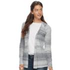 Women's Sonoma Goods For Life&trade; Striped Cardigan, Size: Xl, Grey