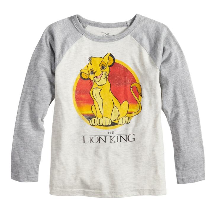 Disney's The Lion King Boys 4-12 Simba Sunset Raglan Graphic Tee By Jumping Beans&reg;, Size: 6, Beige