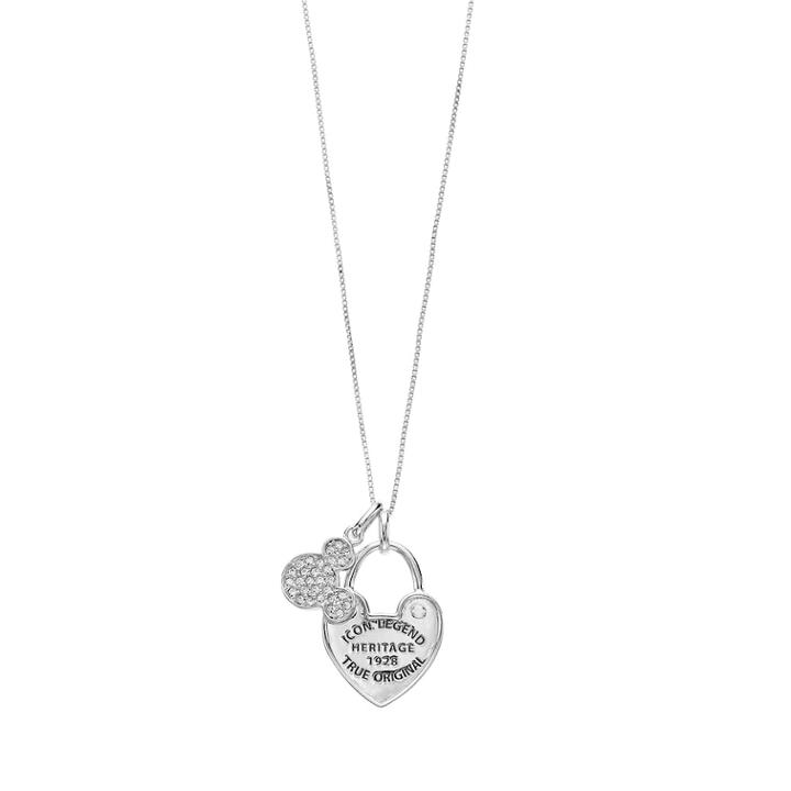 Disney's Mickey Mouse 90th Anniversary 2-piece Pendant Necklace, Women's, Size: 18, White