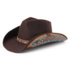 Women's Peter Grimm Amrit Wool Beaded Cowboy Hat, Brown